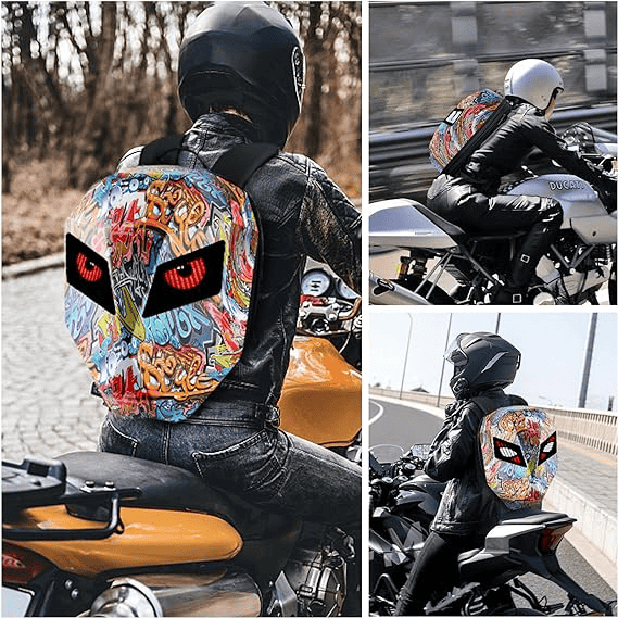 KIMI BIKE Super Cool Deadpool Style Knight LED Backpack 11th Gen SE