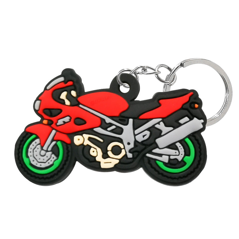 Rubber Bike Keychain – Red